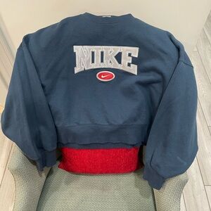 Nike Navy Blue Sweater with Gray Logo